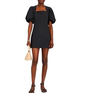 Frame NEW Nina Puff Sleeve Cotton Mini Dress Balloon Goth Lightweight Wedding S